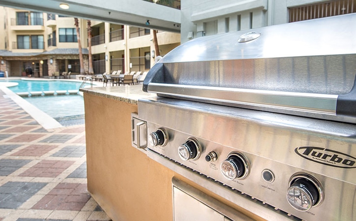 resort style pool grilling station villas on guadalupe student apartments austin tx